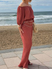 Ensemble pantalon terracotta
