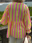 Blouse rayée fluo