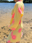 Robe soleil jaune et rose