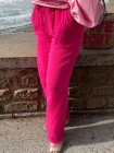 Pantalon gaze de coton fuchsia