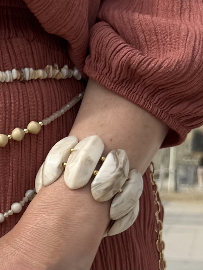 Jonc élastique crème