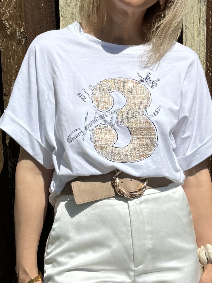 T-shirt blanc imprimé 3