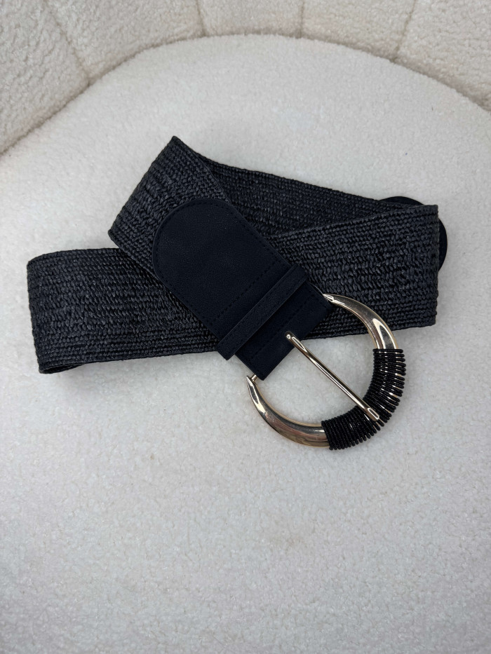 Ceinture boucle large noire
