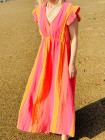 Robe longue corail