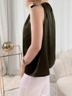 Top satin kaki