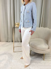 Veste tweed bleu ciel