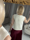veste sans manches motifs bordeaux