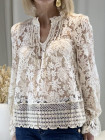 Blouse écru en dentelle