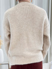 cardigan veste gilet beige écru noeuds léopard manches longues