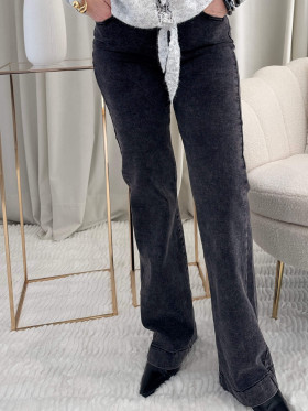 Jean noir délavé wide leg