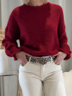 Pull Corinne rouge manches longues