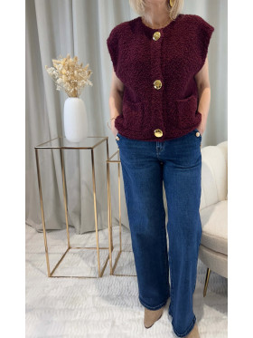 Gilet Margot bordeaux