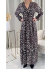 Robe léopard beige Dany