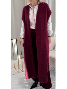 Gilet Elisabeth bordeaux