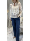 Blouse  écru en dentelle