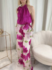 Top satin fuchsia
