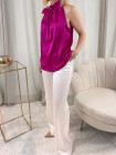 Top satin fuchsia