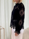 Blouse en dentelle noire
