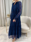 Robe longue bleu marine