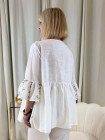 Tunique blanc cassé avec broderies fleurs
