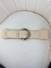 Ceinture boucle large écru