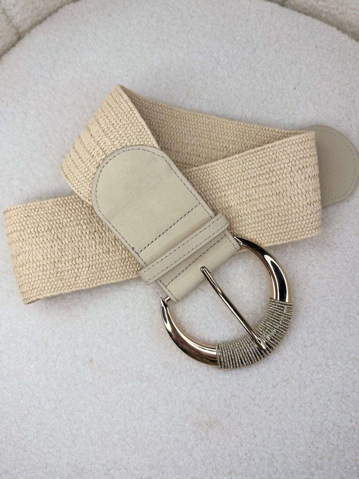 Ceinture élastique en paille