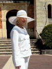 Veste en tweed blanc