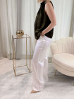 pantalon blanc en satin