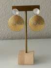 Boucles d'oreilles blanc/doré