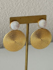 Boucles d'oreilles blanc/doré