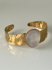 Bracelet jonc doré/blanc