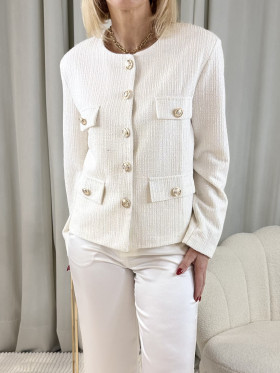 Veste tweed blanc