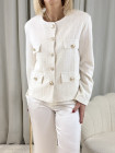 Veste tweed blanc