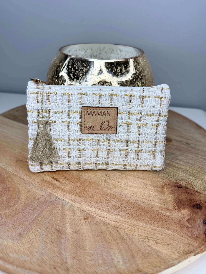 Pochette Maman en or